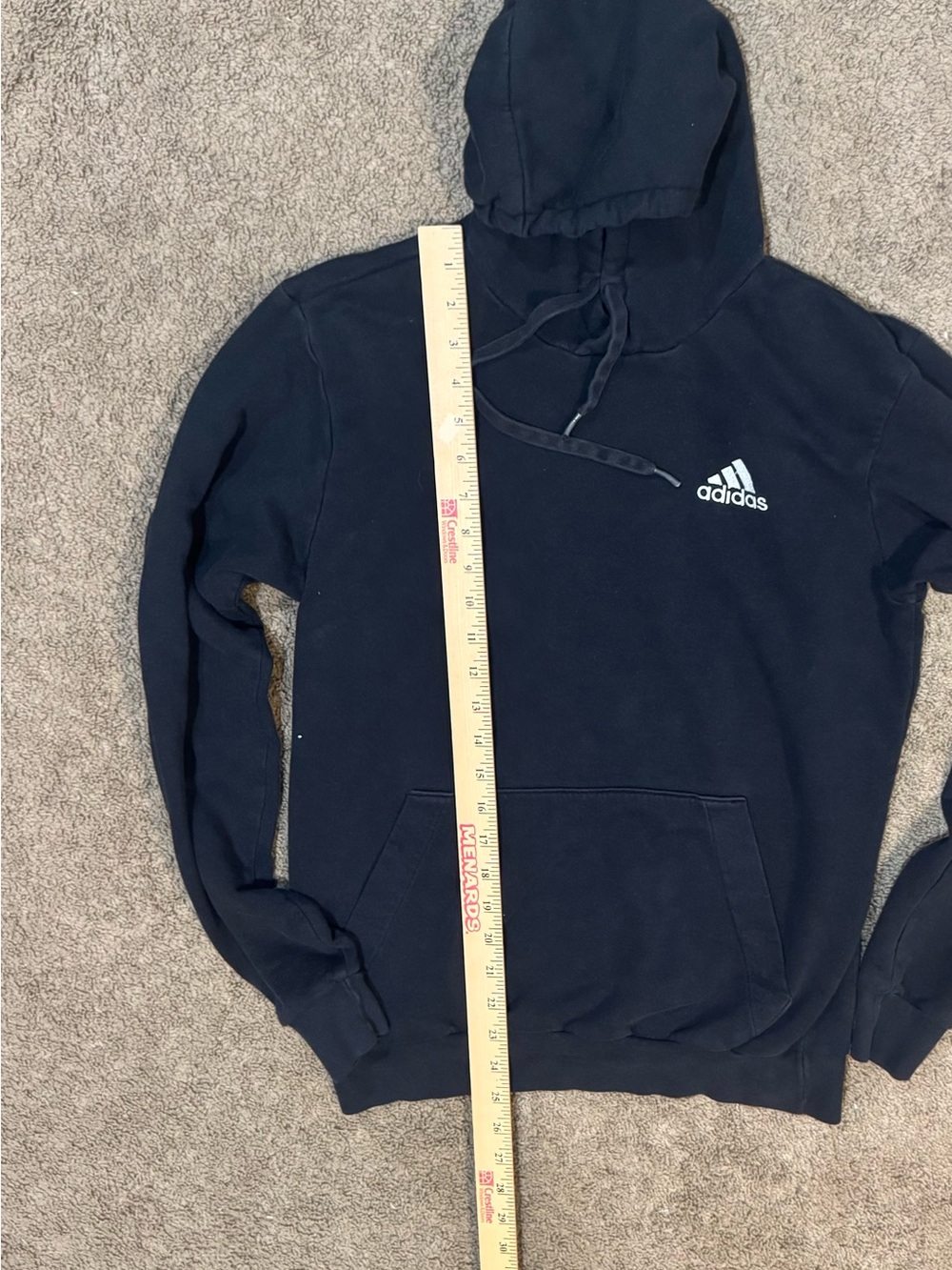 Adidas Hoodie Youth XL Black Pullover Sweatshirt Fits Adult Small - Picture 4 of 11